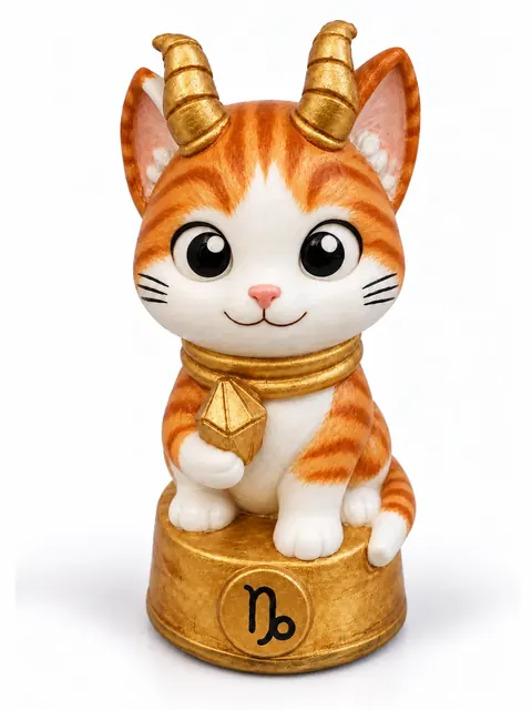Gatriel Capricornio pelaje naranja y blanco