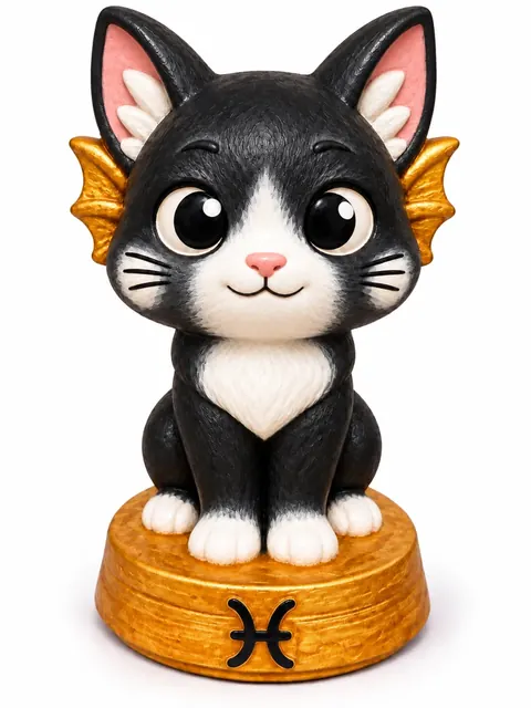 Gatriel Piscis pelaje negro y blanco